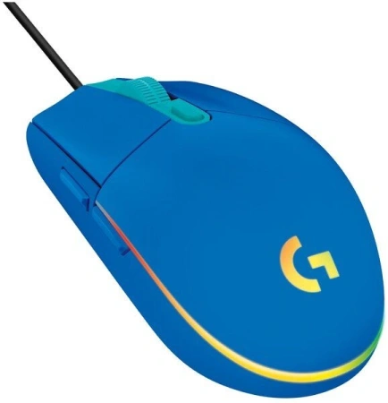Мышь Logitech G102 LightSync синий оптическая 8000dpi USB 6but (910-005810)