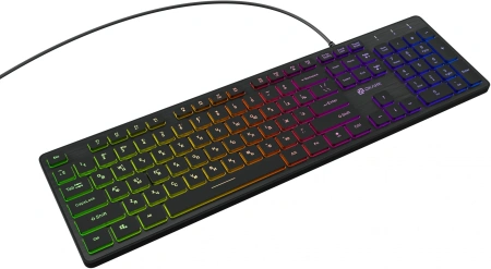 Клавиатура Оклик 550ML черный USB slim Multimedia LED (1061617)