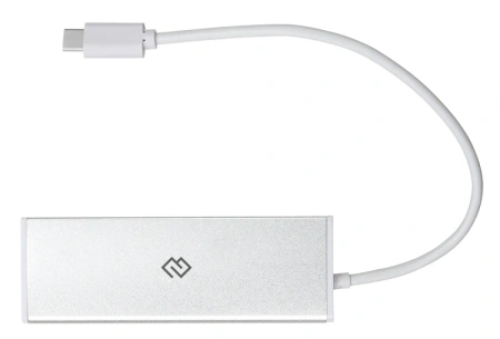 Разветвитель USB-C Digma HUB-4U3.0-UC-S 4порт. серебристый
