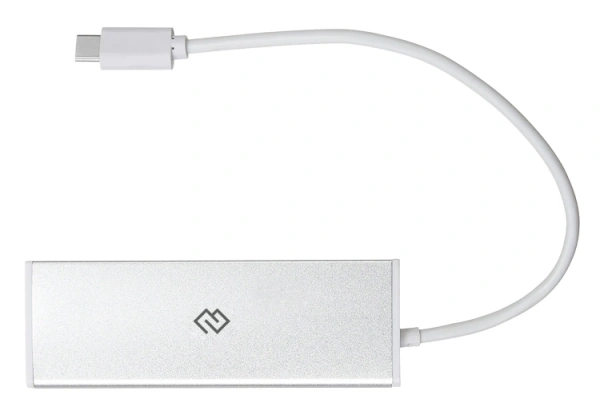 Разветвитель USB-C Digma HUB-4U3.0-UC-S 4порт. серебристый