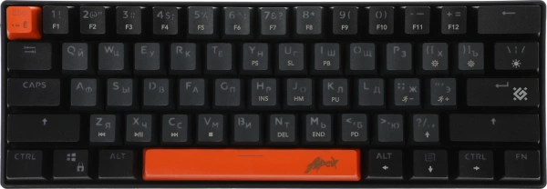 Клавиатура Defender Apex GK-002 механическая черный USB Multimedia for gamer для ноутбука LED (45002)