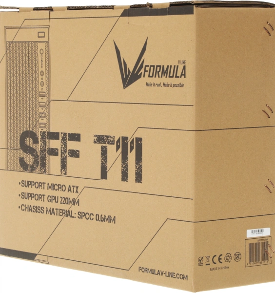 Корпус Formula SFF T11 черный без БП mATX 2xUSB2.0 2xUSB3.0 audio bott PSU