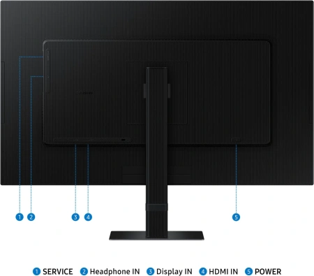 Монитор Samsung 27" ViewFinity S7 S27D700EAIXCI черный IPS LED 5ms 16:9 HDMI матовая 350cd 178гр/178гр 3840x2160 60Hz DP 4K 5кг