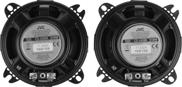 Колонки автомобильные JVC CS-J420X (без решетки) 210Вт 90дБ 4Ом 10см (4дюйм) (ком.:2кол.) коаксиальные двухполосные