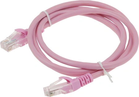 Патч-корд Premier PP12-1M/RO 1000Гбит/с UTP 4 пары cat.5E CCA molded 1м розовый RJ-45 (m)-RJ-45 (m)
