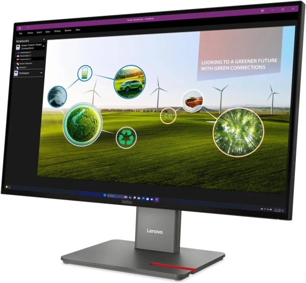 Монитор Lenovo 27" ThinkVision P27q-40 черный IPS LED 16:9 HDMI матовая HAS Piv 1500:1 350cd 178гр/178гр 2560x1440 120Hz DP Quad 2K (1440p) USB 6.4кг