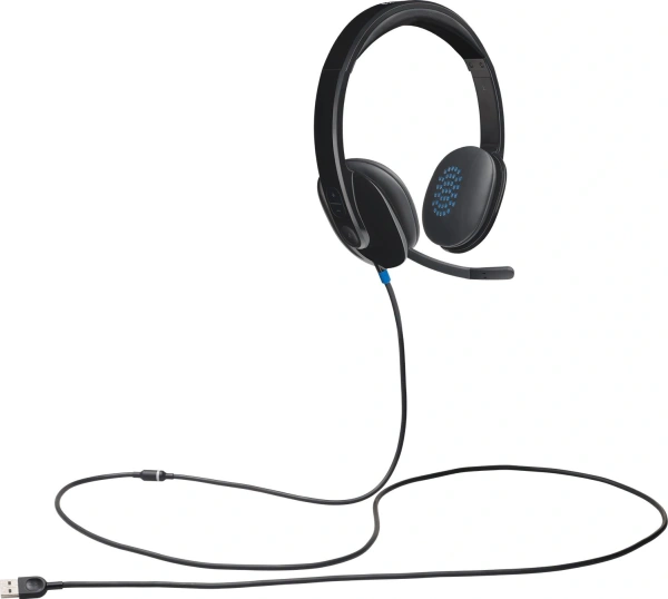 Наушники с микрофоном Logitech H540 черный 1.8м накладные USB оголовье (981-000481)