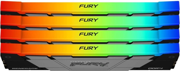 Память DDR4 4x8GB 3600MHz Kingston KF436C16RB2AK4/32 Fury Renegade RGB RTL Gaming PC4-28800 CL16 DIMM 288-pin 1.35В single rank с радиатором Ret