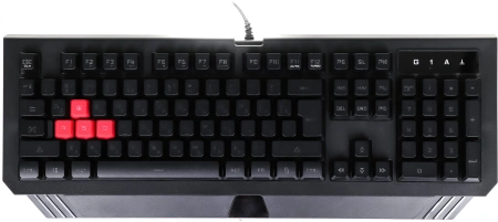 Клавиатура A4Tech B120N черный USB Multimedia for gamer LED (подставка для запястий) кабель 1.8м