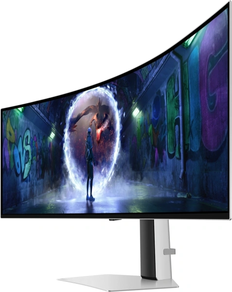 Монитор Samsung 49" Odyssey OLED G9 S49DG932SIXCI серебристый OLED LED 32:9 HDMI полуматовая HAS 250cd 178гр/178гр 5120x1440 240Hz FreeSync Premium Pro DP USB 12.9кг