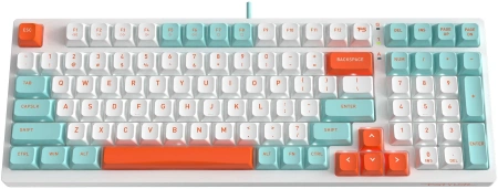 Клавиатура A4Tech FS300 механическая белый USB for gamer LED (FS300 PANDA SNORKLENING) кабель 1.8м