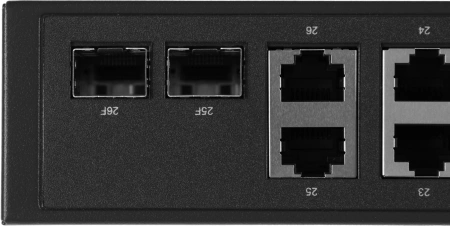 Коммутатор TP-Link TL-SL1226P (L2) 24x100Мбит/с 2x1Гбит/с 2xКомбо(1000BASE-T/SFP) 24PoE+ 250W неуправляемый