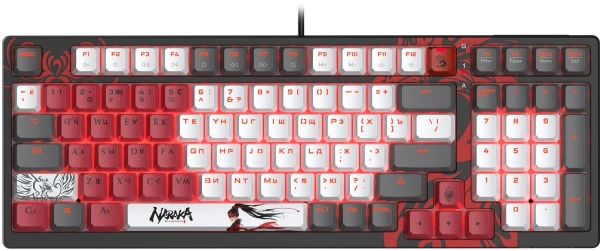 Клавиатура A4Tech S98 Naraka механическая черный/красный USB for gamer LED (S98 NARAKA BLMS RED PLUS) кабель 1.8м