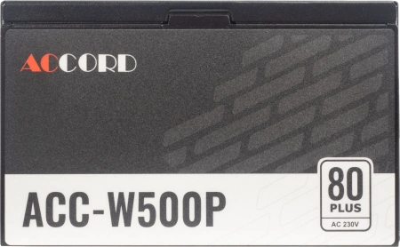 Блок питания Accord ATX 500W ACC-W500P 80+ white (20+4pin) 120mm fan 6xSATA RTL