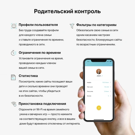 Бесшовный Mesh роутер TP-Link Deco S7(3-pack) AC1900 10/100/1000BASE-TX белый (упак.:3шт)