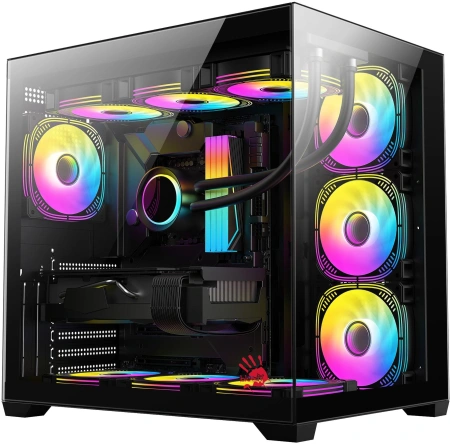 Корпус Bloody CC-122 черный без БП ATX 10x120mm 1xUSB2.0 1xUSB3.0 audio