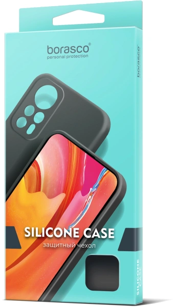 Чехол (клип-кейс) BoraSCO для Xiaomi Poco M6 Pro Silicone Case черный (73016)