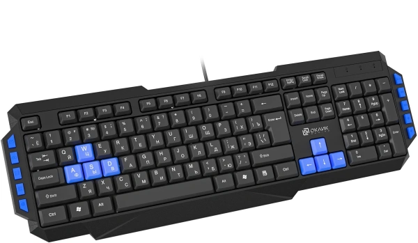 Клавиатура Оклик 750G FROST WAR черный/черный USB Multimedia for gamer (337452)