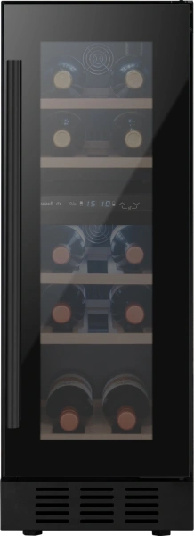 Винный шкаф Weissgauff WWCI-16 DB DualZone 1-нокамерн. черный глянц. (438723)
