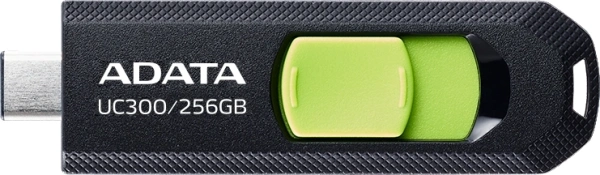 Флеш Диск A-Data 256Gb Type-C UC300 ACHO-UC300-256G-RBK/GN USB3.2 черный/зеленый