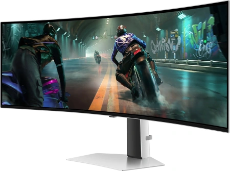 Монитор Samsung 49" Odyssey OLED G9 S49DG910SIXCI серебристый OLED LED 32:9 HDMI полуматовая HAS 250cd 178гр/178гр 5120x1440 144Hz FreeSync Premium Pro DP USB 12.9кг