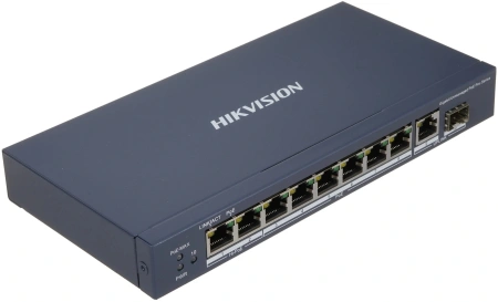 Коммутатор Hikvision DS-3E0510HP-E 9x1Гбит/с 1SFP 6PoE+ 2PoE++ 110W неуправляемый