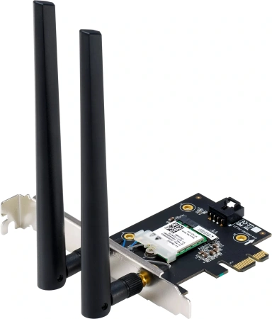 Сетевой адаптер Wi-Fi + Bluetooth Asus PCE-BE6500 BE6500 PCI Express (ант.внеш.съем) 2ант.