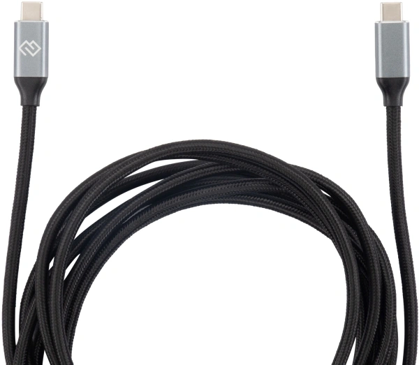 Кабель Digma D-TYPE-C-USB3.2-100W-4K-3M USB Type-C (m)-USB Type-C (m) 3м черный