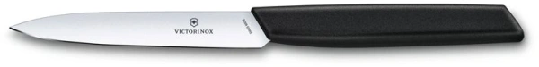 Нож кухонный Victorinox Swiss Modern (6.9003.10) стальной универсальный лезв.100мм прямая заточка черный