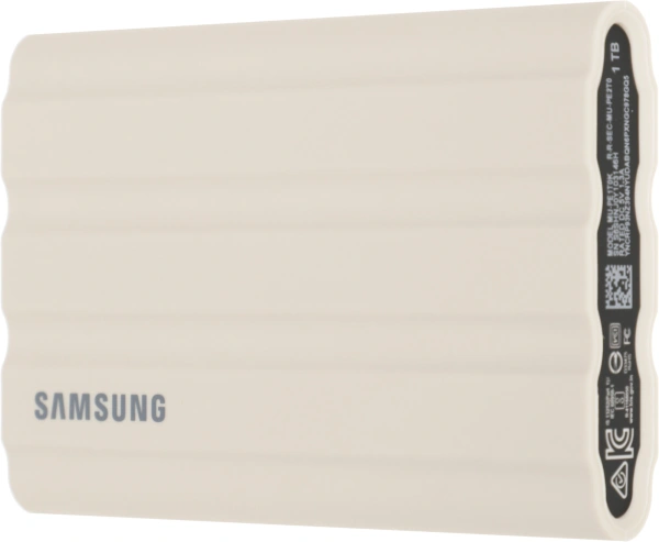 Накопитель SSD Samsung Original USB-C 1Tb MU-PE1T0K/WW Shield T7 1.8" бежевый