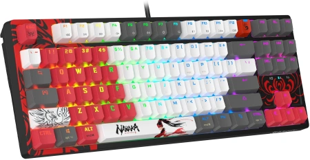 Клавиатура A4Tech WS87 Naraka механическая черный/красный USB беспроводная BT/Radio for gamer LED (WS87)