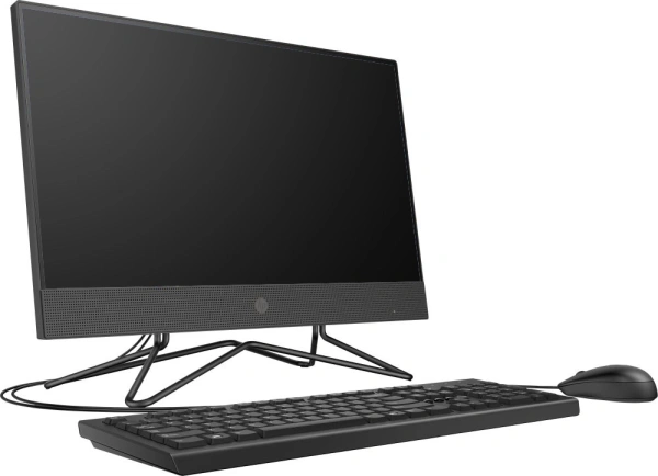 Моноблок HP 200 G4 21.5" Full HD i5 1235U (1.3) 16Gb SSD512Gb Iris Xe DVDRW CR FreeDOS GbitEth WiFi BT 65W клавиатура мышь Cam черный 1920x1080