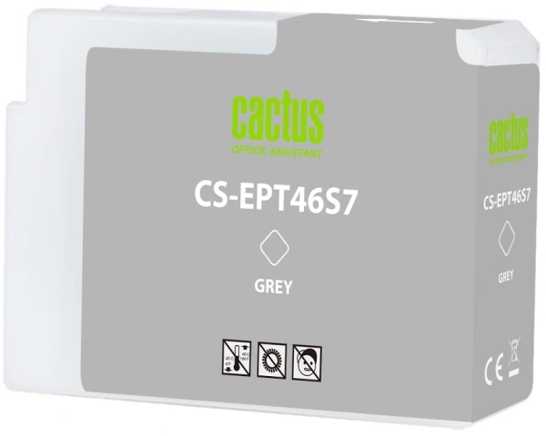 Картридж струйный Cactus CS-EPT46S7 T46S7 сер.пигм. (30мл) для Epson SureColor SC-P700 с чипом