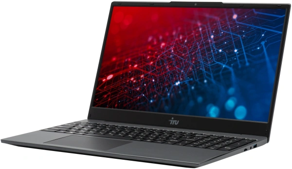 Ноутбук IRU Калибр 15PH Ryzen 5 5500U 8Gb SSD256Gb AMD Radeon Graphics 15.6" IPS FHD (1920x1080) FreeDOS black WiFi BT Cam 4350mAh (2054000)
