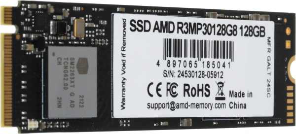 Накопитель SSD AMD PCIe 3.0 x4 128GB R3MP30128G8 Radeon M.2 2280