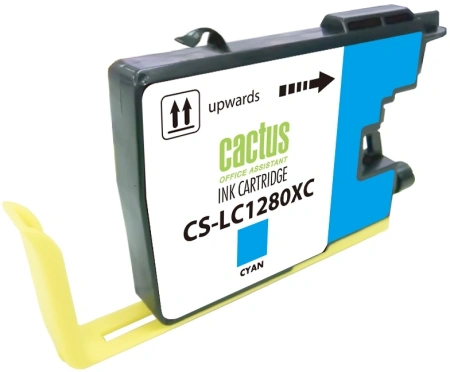 Картридж струйный Cactus CS-LC1280XC голубой (16.6мл) для Brother MFC-J6510/6910DW с чипом