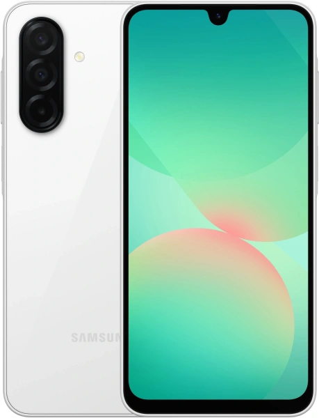 Смартфон Samsung SM-A266B Galaxy A26 5G 128Gb 6Gb белый моноблок 3G 4G 2Sim 6.7" 1080x2340 Android 15 50Mpix 802.11 a/b/g/n/ac NFC GPS GSM900/1800 GSM1900 Protect microSD max2048Gb