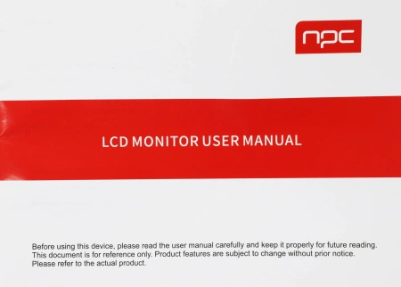 Монитор NPC 23.8" MD2418 черный IPS LED 16:9 DVI HDMI M/M матовая 300cd 178гр/178гр 1920x1080 100Hz G-Sync VGA DP FHD 3.89кг