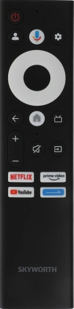 Телевизор LED Skyworth 40" 40E55G Google TV Frameless черный FULL HD 60Hz DVB-T DVB-T2 DVB-C DVB-S DVB-S2 USB WiFi Smart TV