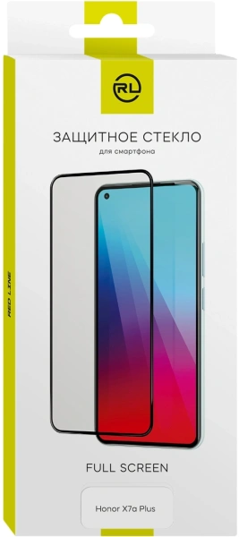 Защитное стекло для экрана Redline черный для Honor X7a Plus 2.5D 1шт. (УТ000037244)