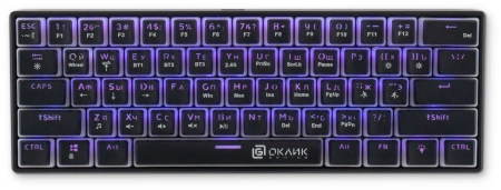 Клавиатура Оклик K763W механическая черный USB беспроводная BT/Radio Multimedia for gamer LED (1920548)