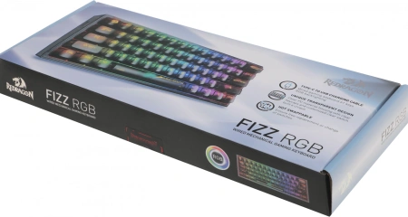 Клавиатура Redragon Fizz механическая прозрачный/черный USB Multimedia for gamer LED (71737) кабель 1.8м