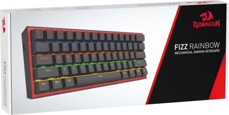 Клавиатура Redragon Fizz механическая черный USB Multimedia for gamer LED (72595) кабель 1.8м