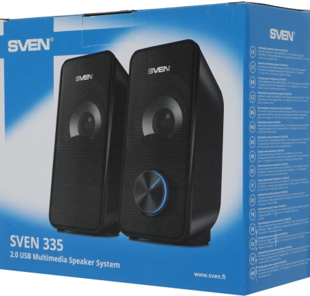 Колонки Sven 335 2.0 черный 6Вт