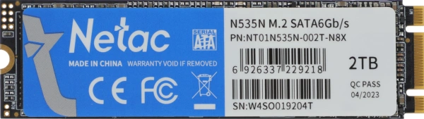 Накопитель SSD Netac SATA-III 2TB NT01N535N-002T-N8X N535N M.2 2280