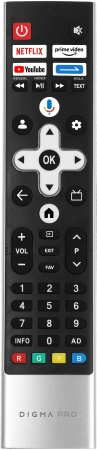 Телевизор QLED Digma Pro 43" QLED 43L Google TV Frameless черный/серебристый 4K Ultra HD 120Hz HSR DVB-T DVB-T2 DVB-C DVB-S DVB-S2 USB WiFi Smart TV
