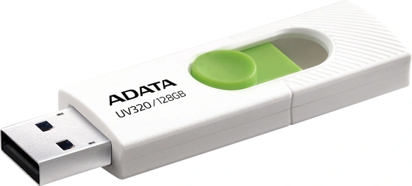 Флеш Диск A-Data 128GB UV320 AUV320-128G-RWHGN USB3.2 белый/зеленый