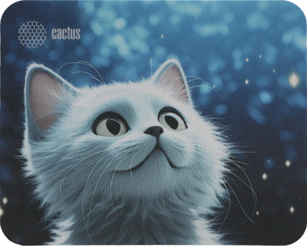 Коврик для мыши Cactus White Cat 220x180x2мм (CS-MPC-P06XS)
