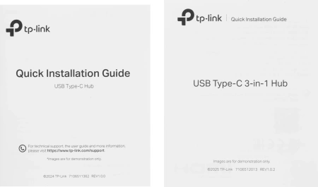 Разветвитель USB-C TP-Link UH3020C 1порт. серый