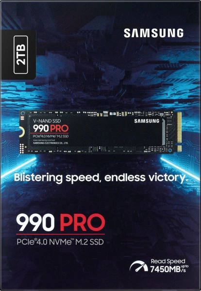Накопитель SSD Samsung PCIe 4.0 x4 2TB MZ-V9P2T0BW 990 Pro M.2 2280